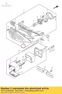 suzuki 3571238G40 lente - Lado inferior