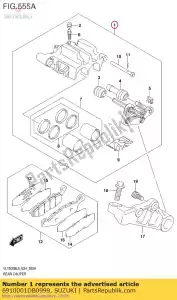 Suzuki 6910001DB0999 compasso de calibre, re - Lado inferior