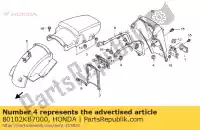 80102KB7000, Honda, rubber, mounting honda xl transalp v clr cityfly  nx transcity xl600 nx125 xl600v clr125 600 125 , New