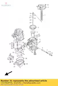 Suzuki 1337004F40 conjunto de válvula, necesita - Lado inferior