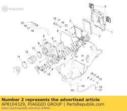 Aprilia AP8104329, Filtro de ar, OEM: Aprilia AP8104329