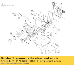 aprilia AP8104329 filtr powietrza - Dół