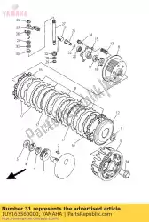 Aquí puede pedir varilla, empuje 1 de Yamaha , con el número de pieza 1UY163560000: