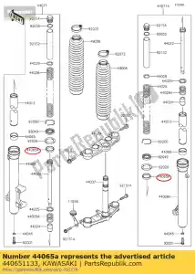 Kawasaki 440651133 garfo dianteiro com bucha - Lado inferior