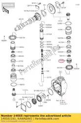 case-versnelling van Kawasaki, met onderdeel nummer 140551161, bestel je hier online: