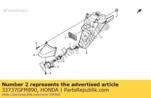 Honda 33737GFM890 cubierta, licencia - Lado inferior