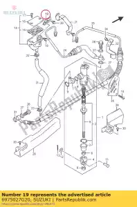 suzuki 6975027G20 soporte, rr rese - Lado inferior