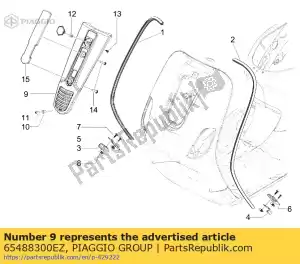 Piaggio Group 65488300EZ os?ona rury sterowej - Dół