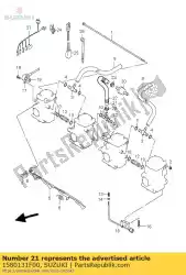 Ici, vous pouvez commander le tuyau, carburant auprès de Suzuki , avec le numéro de pièce 1580131F00: