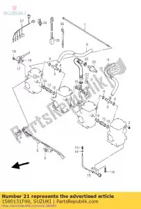 suzuki 1580131F00 tuyau, carburant - La partie au fond