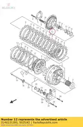 Aqui você pode pedir o disco, embreagem pré em Suzuki , com o número da peça 2146231J00: