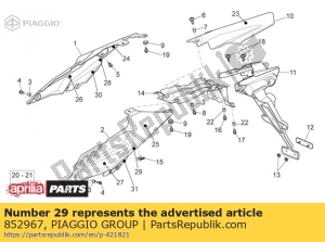 aprilia 852967 arrière gauche carénage arrière déc. rxv - La partie au fond