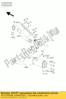 491070008, Kawasaki, cover-uitlaatpijp kawasaki klx  r e es f g klx250 klx250r klx300r d tracker 250 300 125 , Nieuw