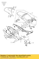 T2304201JM, Triumph, mldg, côté, arrière, rh, pntd, bleu triumph speed triple speed triple 210445 > 461331 1050 2005 2006 2007 2008 2009 2010 2011 2012, Nouveau