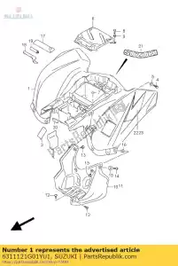 Suzuki 6311121G01YU1 garde-boue, arrière - La partie au fond