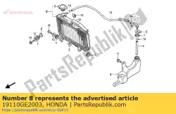 Aquí puede pedir conjunto de radiador de Honda , con el número de pieza 19110GE2003: