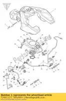 T2401117, Triumph, komplet zbiornika paliwa triumph trophy 1215 trophy 1215 se 1215 2013, Nowy