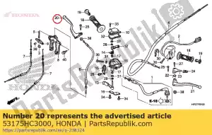 honda 53175HC3000 d?wignia, r. uchwyt kierownicy - Dół