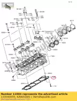 110040059, Kawasaki, tête de joint zx1400a6f kawasaki  gtr tr zzr 1400 2006 2007 2008 2009 2010 2011 2012 2013 2014 2015 2016 2017, Nouveau