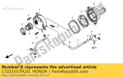 Ici, vous pouvez commander le boîtier, filtre à air auprès de Honda , avec le numéro de pièce 17221GCFA20: