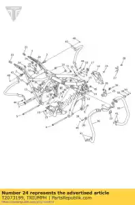 triumph T2073199 rubber protector mudguard - Bottom side