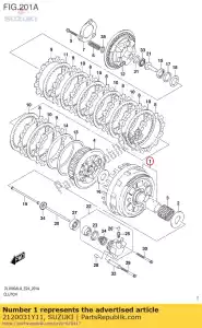 suzuki 2120031Y11 cl-basket/primo ingranaggio condotto - Il fondo