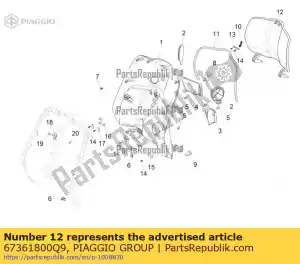 Piaggio Group 67361800Q9 topkoffer deur - Onderkant