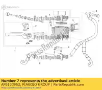 AP8133962, Piaggio Group, Vis de tuyau d'huile moto-guzzi bellagio breva griso griso s e norge polizia berlino sport stelvio zgulsg01 zgulsu02 zgulze00, zgulzg00, zgulzu01 850 940 1200 2007 2008 2009 2011 2015 2016 2017, Nouveau