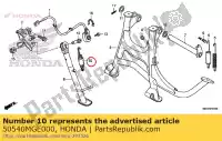 50540MGE000, Honda, spring assy., zijstandaard honda  vfr 1200 2010 2011 2012 2013 2017, Nieuw