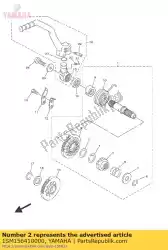 Aquí puede pedir engranaje, patada de Yamaha , con el número de pieza 1SM156410000: