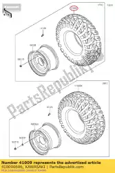 Tutaj możesz zamówić 01 opona,26x9. 00r12 4pr,granica od Kawasaki , z numerem części 410090696: