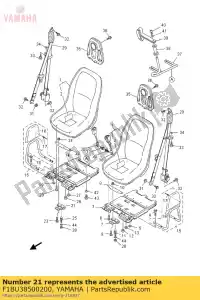 yamaha F1BU38500200 conjunto de bloqueo de asiento - Lado inferior