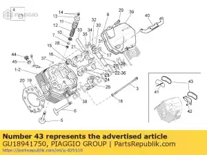 Piaggio Group GU18941750 rubber spacer - Bottom side