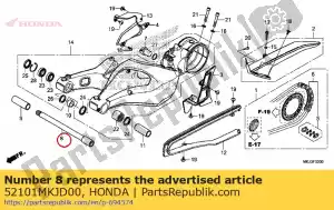 honda 52101MKJD00 bolt, swingarm pivot - Bottom side