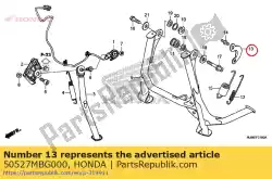 Aqui você pode pedir o placa, mola do suporte principal em Honda , com o número da peça 50527MBG000: