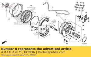 Honda 43141HA7671 cam, rr. rem - Onderkant