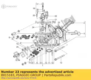 Piaggio Group B015183 junta de cilindro / culata - Lado inferior