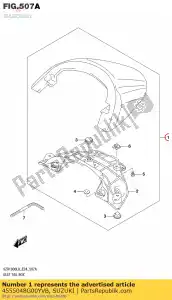 Suzuki 4555048G00YVB box,seat tail(b - Bottom side