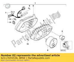 snelheidsmeter van BMW, met onderdeel nummer 62117655538, bestel je hier online: