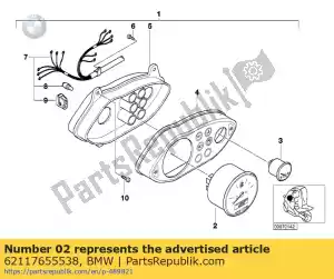 bmw 62117655538 snelheidsmeter - Onderkant