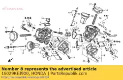 schroeven set van Honda, met onderdeel nummer 16029KEJ900, bestel je hier online: