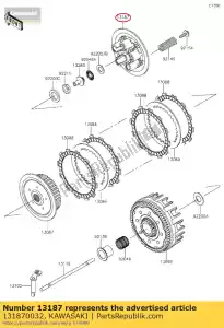 Kawasaki 131870032 plate-clutch operating - Bottom side