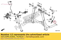 Ici, vous pouvez commander le ressort b, pied principal auprès de Honda , avec le numéro de pièce 50520MCA000: