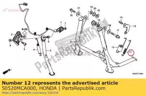 Honda 50520MCA000 ressort b, pied principal - La partie au fond