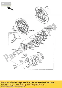 kawasaki 430821110 pad-assy-brake zx900-a7 - La partie au fond