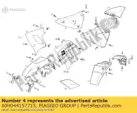 00H044157715, Piaggio Group, copertura anteriore dx c/c derbi senda 50 2004 2005, New