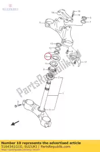 suzuki 5164341G10 deksel, stuurinrichting - Onderkant