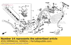 Ici, vous pouvez commander le bouchon, maître cylindre (nissin) auprès de Honda , avec le numéro de pièce 45513MM4016: