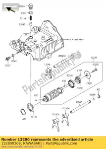 kawasaki 132800368 titular ex250kbf - Lado inferior