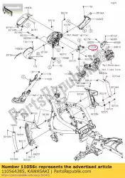 Ici, vous pouvez commander le support, couvercle de lampe frontale, en650 auprès de Kawasaki , avec le numéro de pièce 110564385: